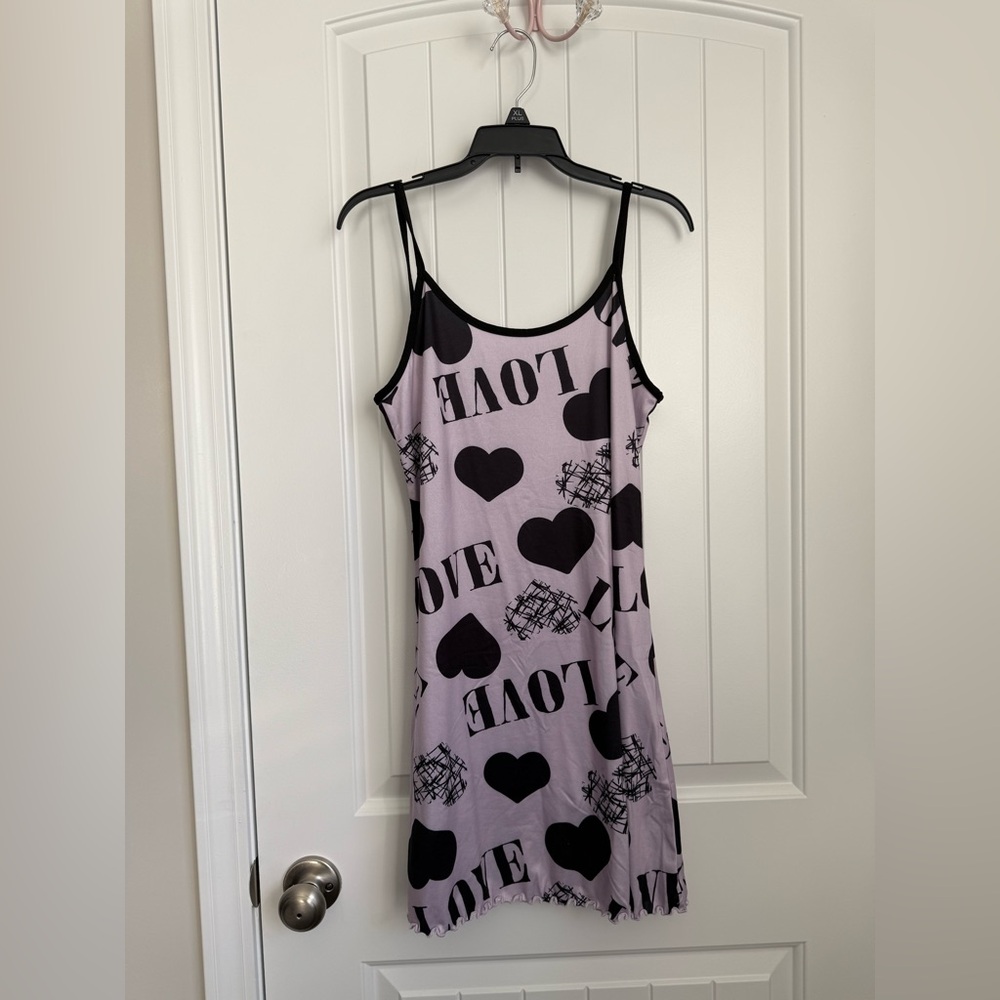 Hearts & Love Night Dress (Lilac Purple)
